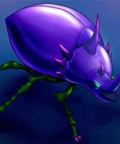 Purple Beetle Art paint by number