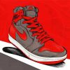 Red Black Air Jordan 1 Paint by number