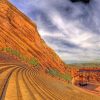 Red Rocks Amphitheatre And Grey Sky paint by number