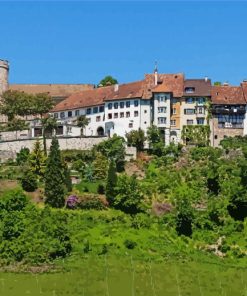 Regensberg Castle Landscape paint by number