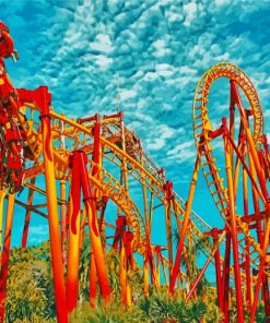 Roller Coasters paint by number