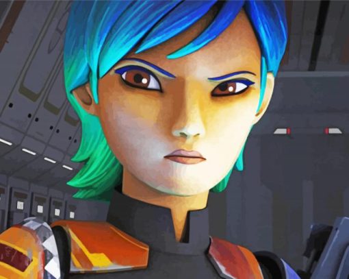 Sabine Wren Star Wars paint by number