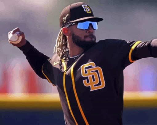 San Diego Padres Baseball Team Player paint by number