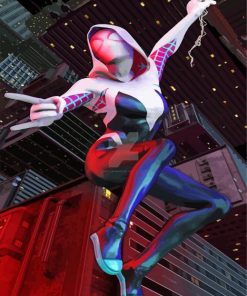 Spider Gwen Superhero paint by number