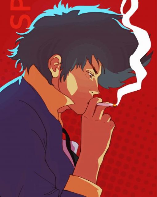 Spike Spiegel Smoking paint by number