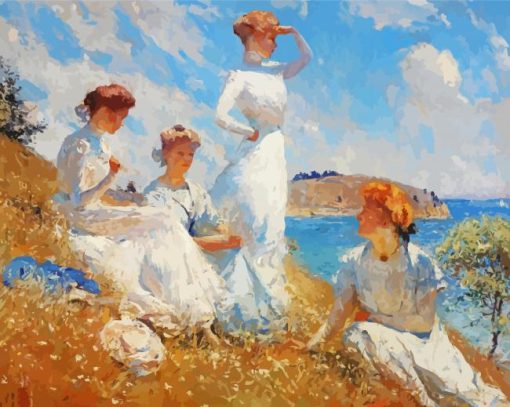 Summer Frank Weston Benson paint by number