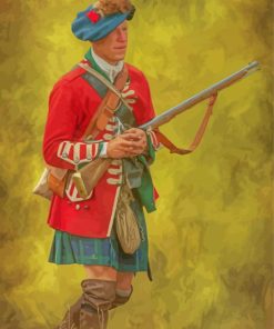 The Highlander Soldier paint by number