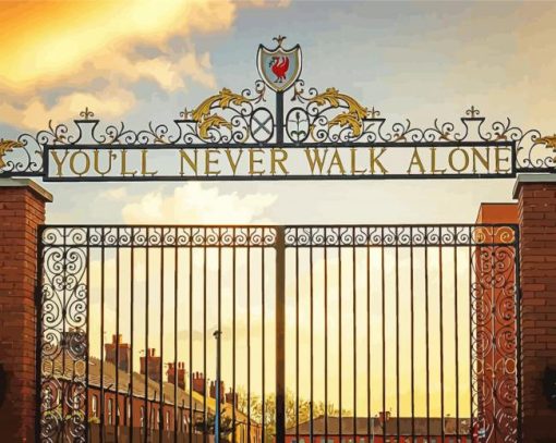 The Shankly Gates Liverpool paint by number