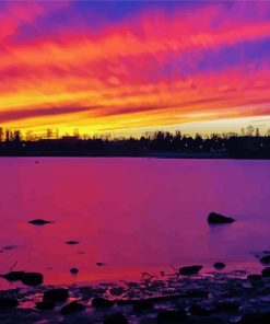 Thunder Bay Landscape At Sunset paint by number