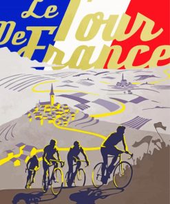 Tour De France Poster paint by number