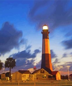 Tybee Island Light Station Paint by number