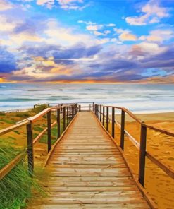 Walkway To Beach paint by number