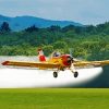 Yellow Agricultural Crop Duster Plane paint by number