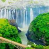 Zimbabwe Waterfalls Landscape paint by number