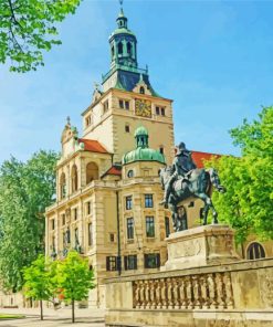 Aesthetic Bavarian National Museum Marienplatz paint by number