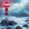 Aesthetis Light House And Storm paint by number