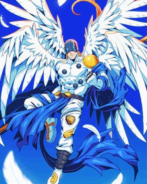 Angemon Digimon Character paint by number