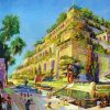 Beautiful Hanging Gardens Of Babylon Art paint by number