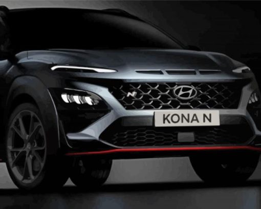 Black Hyundai kona paint by number