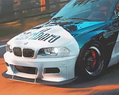 Bmw Marlboro Car paint by number