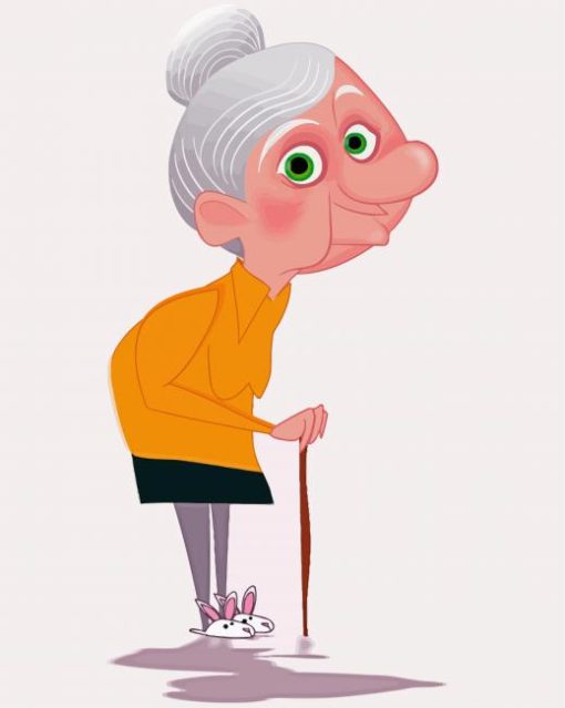 Cartoon Old Ladies paint by number