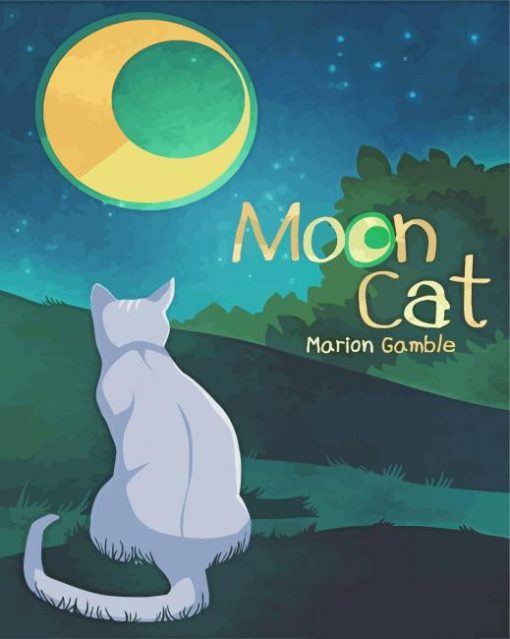 Cat Moon paint by number