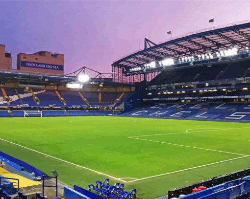 Chelsea Stamford Bridge paint by number