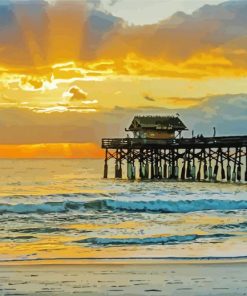 Cocoa Beach At Sunset paint by number