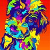 Colorful Schnoodle Dog paint by number