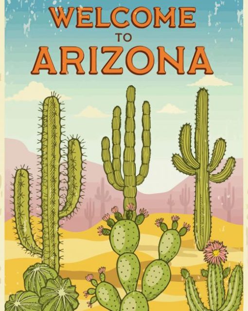 Cute Arizona Poster paint by number