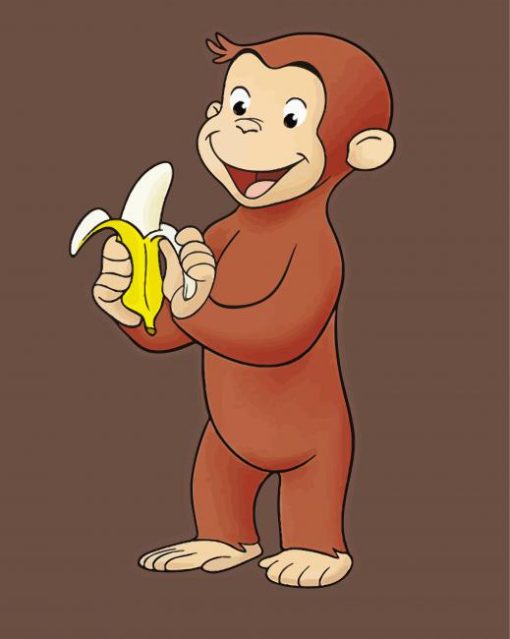 Cute Curious George paint by number