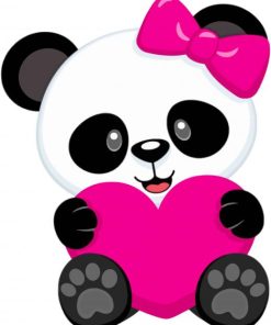 Cute Panda paint by number