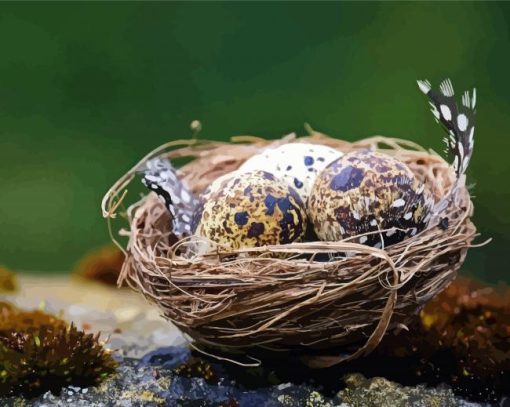 Eggs In Bird Nests paint by number