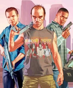 Grand Theft Auto Gang paint by number