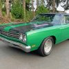 Green 1969 Plymouth Roadrunner paint by number