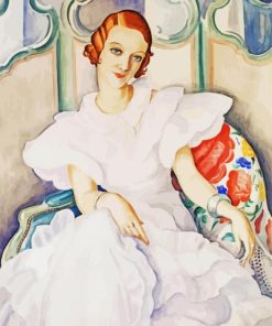 Lady In White Gerda Wegener paint by number