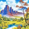 Landscape Autumn Mountain paint by number