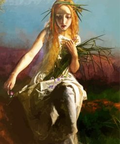 Little Girl Arthur Hughes paint by number