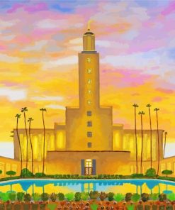 Los Angeles Temple paint by number