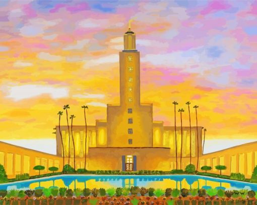 Los Angeles Temple paint by number