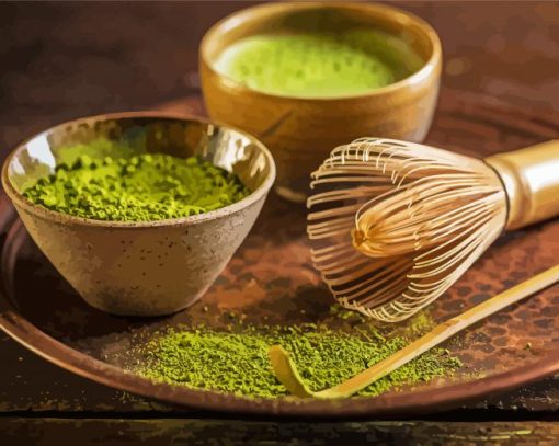 Matcha Asian Tea paint by number