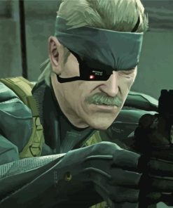 Metal Gear Character Solid Snake paint by number