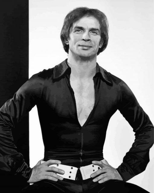 Monochrome Ballet Dancer Rudolf Nureyev paint by number