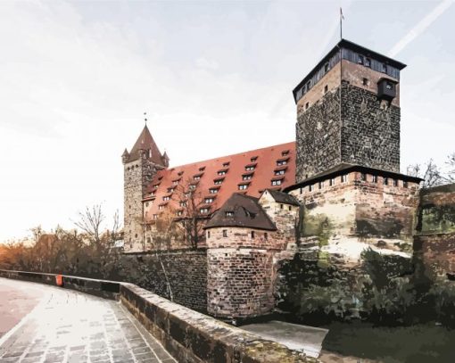 Nuremberg Castle Germany paint by number