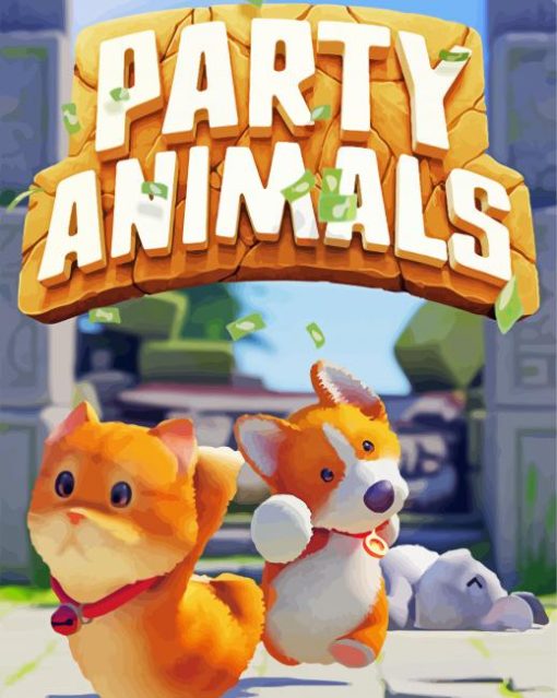 Party Animals Game Poster paint by number