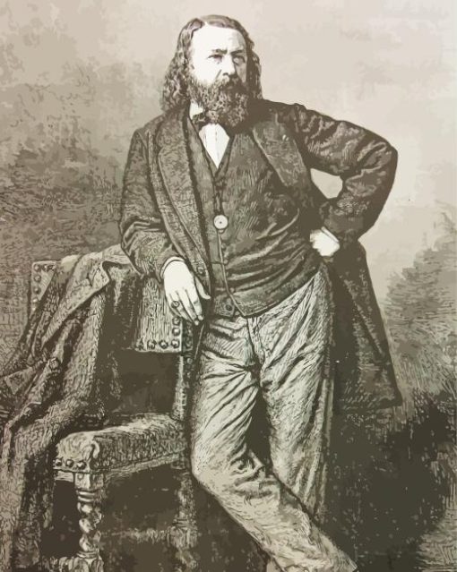 Poet Théophile Gautier paint by number