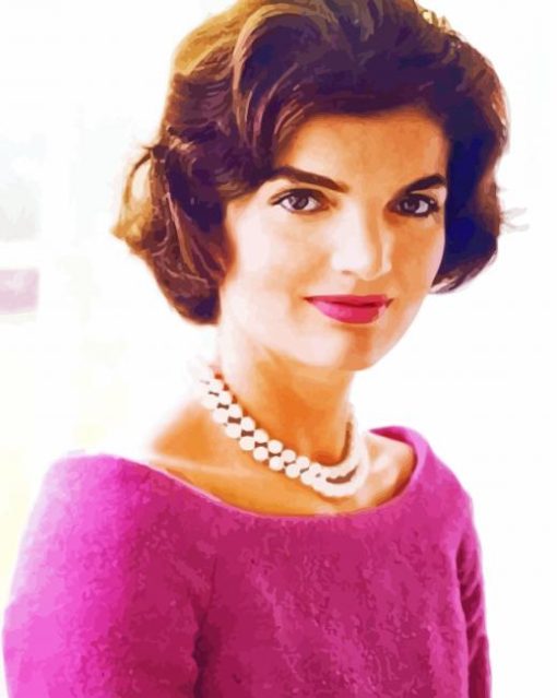 Pretty Jacqueline Kennedy Onassis paint by number