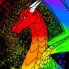 Rainbow Dragon paint by number