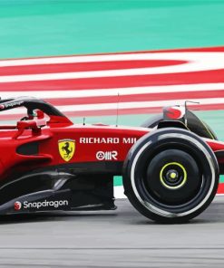 Red F1 Ferrari paint by number