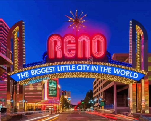 Reno The Biggest Little City In The World paint by number